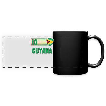 Guyana - Mug panoramique uni - noir - Devant
