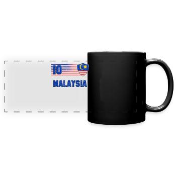 Malaysia - Panorama-Tasse farbig - Schwarz - Vorne
