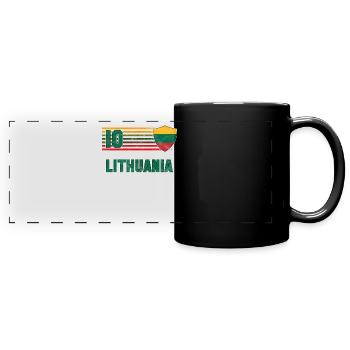 Lithuania - Full Colour Panoramic Mug - black - Front