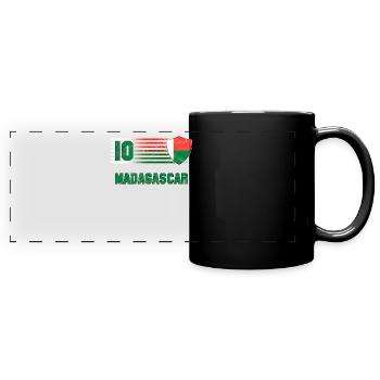 Macédoine - Mug panoramique uni - noir - Devant