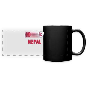 Népal - Mug panoramique uni - noir - Devant