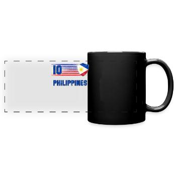 Philippines - Full Colour Panoramic Mug - black - Front