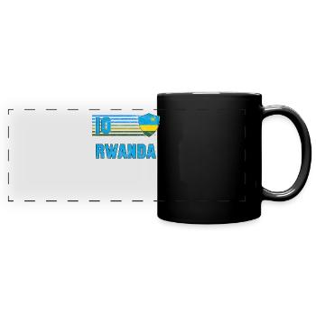 Ruanda - Panorama-Tasse farbig - Schwarz - Vorne