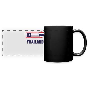Thailand - Panorama-Tasse farbig - Schwarz - Vorne