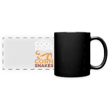 Only cool people have corn snakes - Full Colour Panoramic Mug - black - Front