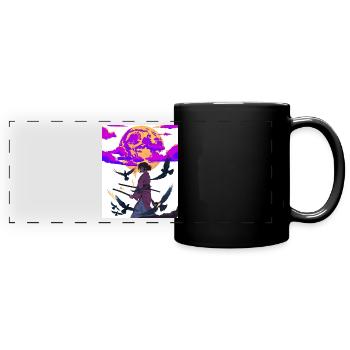 Moonlit Warrior: Rise of Shadows - Full Colour Panoramic Mug - black - Front
