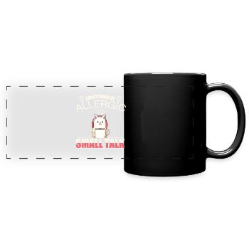 Émotionnellement allergique aux petites conversationsIntroverti - Mug panoramique uni - noir - Devant