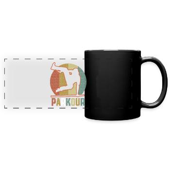 Youth Parkour design for Boys - Full Colour Panoramic Mug - black - Front