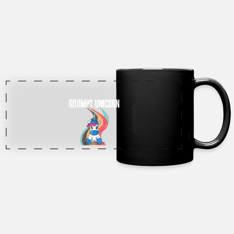 Evil unicorn bestseller | Grumpy Unicorn - Full Colour Panoramic Mug - black