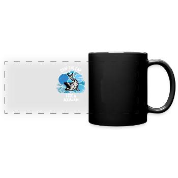 Aquarium Aquarist Fish Ornamental Fish Aquaristics - Full Colour Panoramic Mug - black - Front