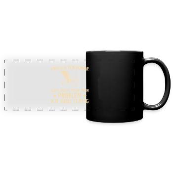 Pension Liegestuhl - Endlich Pensionär - Panorama-Tasse farbig - Schwarz - Vorne