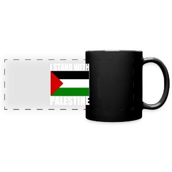 I stand with palestine - Mug panoramique uni - noir - Devant