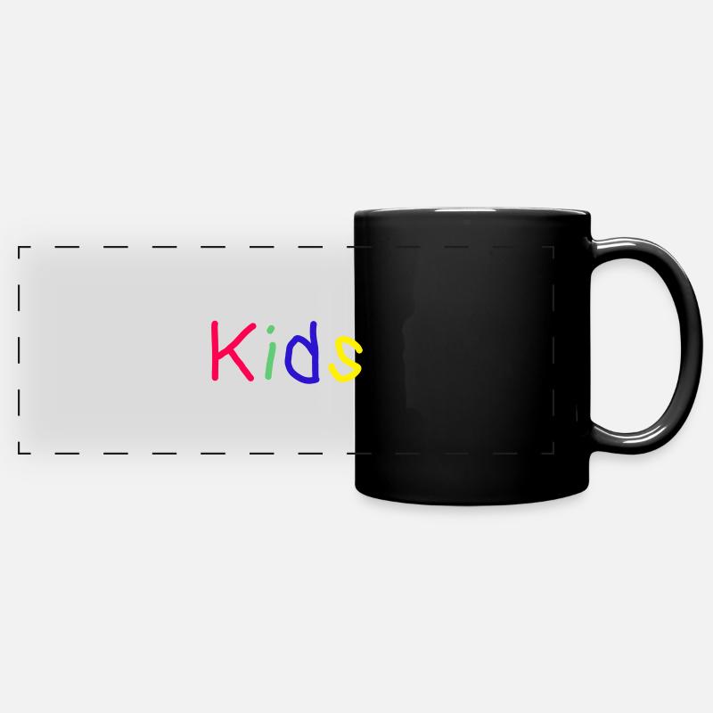 Kids Geschenkidee Kinder Bunt - Panorama-Tasse farbig - Schwarz
