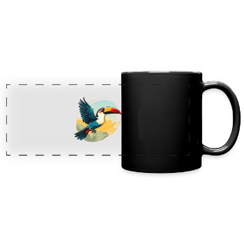 Free as a toucan - Full Colour Panoramic Mug - black - Front