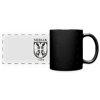 Srbija - Mug panoramique uni - noir - Devant
