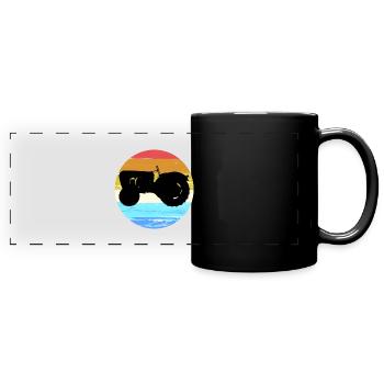 Motif de tracteur cadeau pour les enfants et l’agriculteur - Mug panoramique uni - noir - Devant
