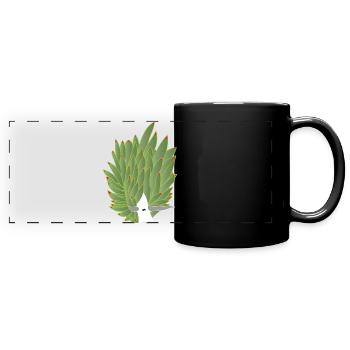 Blattschnecke, Blattschaf, Blattschafschnecke - Panorama-Tasse farbig - Schwarz - Vorne