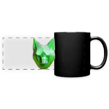 Chat Cristal Vert - Mug panoramique uni - noir - Devant
