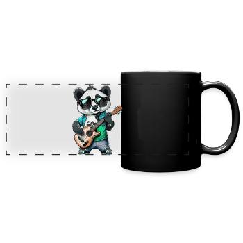 Panda Rocker - Full Colour Panoramic Mug - black - Front