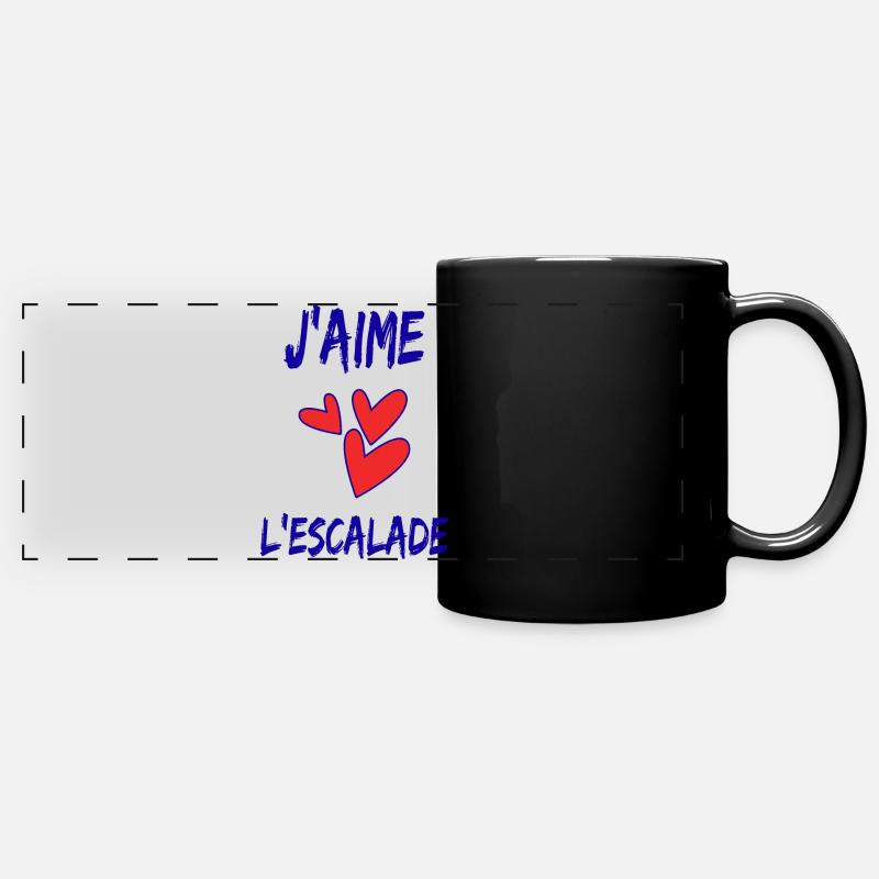 ESCALADE. CLIMB. CLIMBING. ESCALADE. VAN. GRIMPE. - Mug panoramique uni - noir