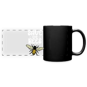 Species Protection, Animal Welfare, Bee, Environment, Earth, Nature - Full Colour Panoramic Mug - black - Front