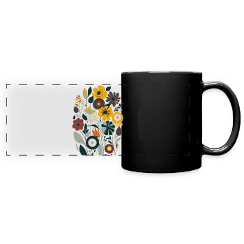 Bouquet - Full Colour Panoramic Mug - black - Front