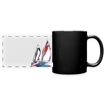 L’art du sport nautique #sailing - Mug panoramique uni - noir - Devant