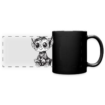 Gargoyle-Junge - Panorama-Tasse farbig - Schwarz - Vorne
