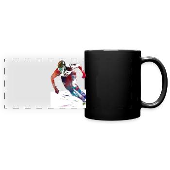 Speed skating sport art #skating - Full Colour Panoramic Mug - black - Front
