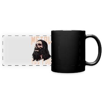 Metal till I die Rocker Metal Merch - Full Colour Panoramic Mug - black - Front