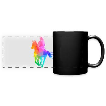 Western Lady Western Rider - Full Colour Panoramic Mug - black - Front