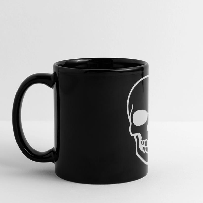 Conception de crâne minimaliste Mug panoramique uni