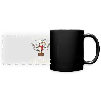 Lasst mich durch ich muss nach Dänemark - Panorama-Tasse farbig - Schwarz - Vorne