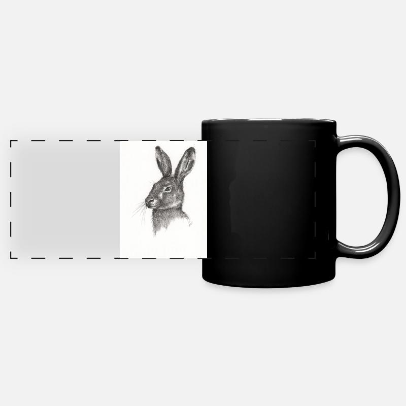 Not just another Rabbit - Full Colour Panoramic Mug - black