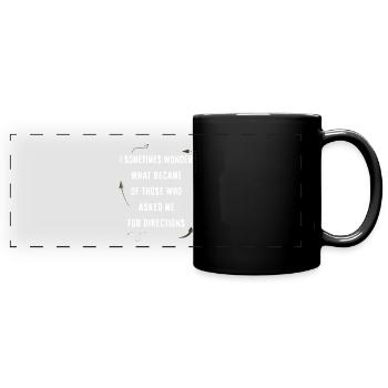 Asking for directions - Full Colour Panoramic Mug - black - Front
