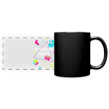 80s Neon Retro Gaming - Full Colour Panoramic Mug - black - Front