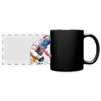 Fencing sport art #fencing #sport - Full Colour Panoramic Mug - black - Front