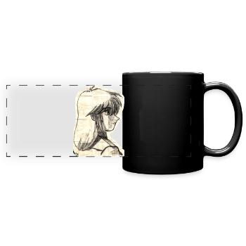 Étagère vintage - Mug panoramique uni - noir - Devant