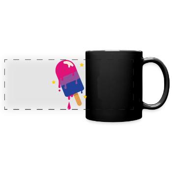 Mois de la fierté LGBTQ - Bisexuel - Mug panoramique uni - noir - Devant