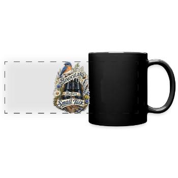 Binoculars Before Small Talk Clouds - Full Colour Panoramic Mug - black - Front