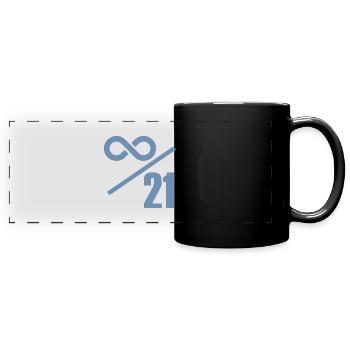 Bitcoin 21 Million Limit – Infinitely Valuable - Full Colour Panoramic Mug - black - Front