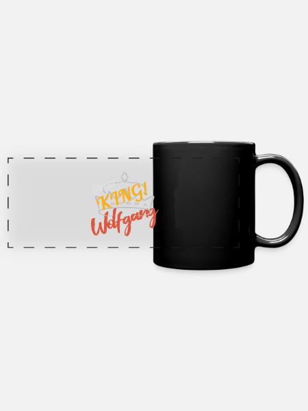 Steuer King Wolfgang - Panorama-Tasse farbig - Schwarz
