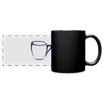 Tasse - Panorama-Tasse farbig - Schwarz - Vorne