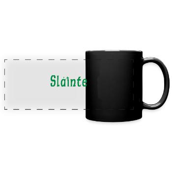 Irish Slainte - Panorama-Tasse farbig - Schwarz - Vorne