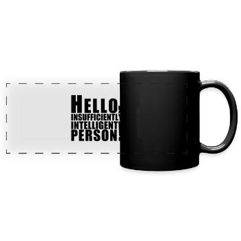 hello_person - Panorama-Tasse farbig - Schwarz - Vorne