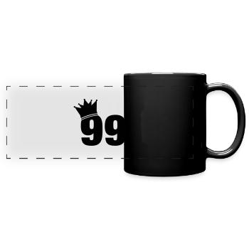 99_krone_f1 - Panorama-Tasse farbig - Schwarz - Vorne