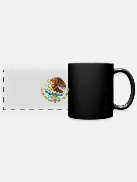 mexico_coat_of_arms - Full Colour Panoramic Mug - black