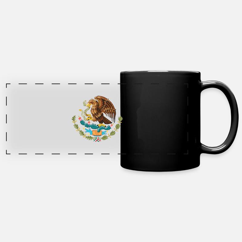 mexico_coat_of_arms - Full Colour Panoramic Mug - black