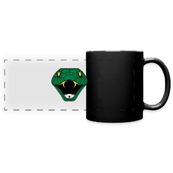 snake_002 - Panorama-Tasse farbig - Schwarz - Vorne