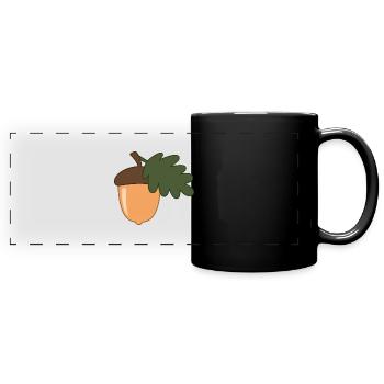 Acorn Nut - Full Colour Panoramic Mug - black - Front